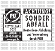 PU-Logo, Entsorgungshinweis, Online-Handel