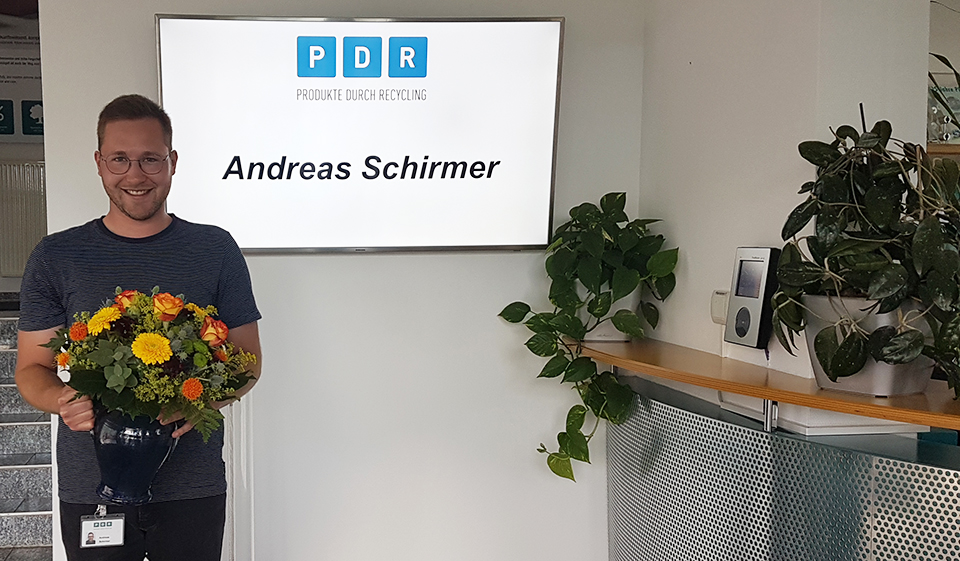 PDR begrüßt Andreas Schirmer, Student Wirtschaftsingenieurwesen