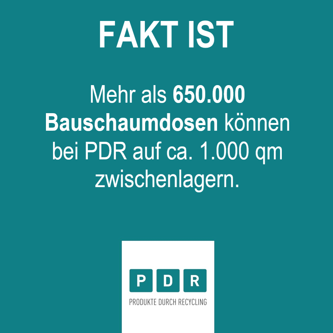 Bauschaumdosen-Zwischenlager