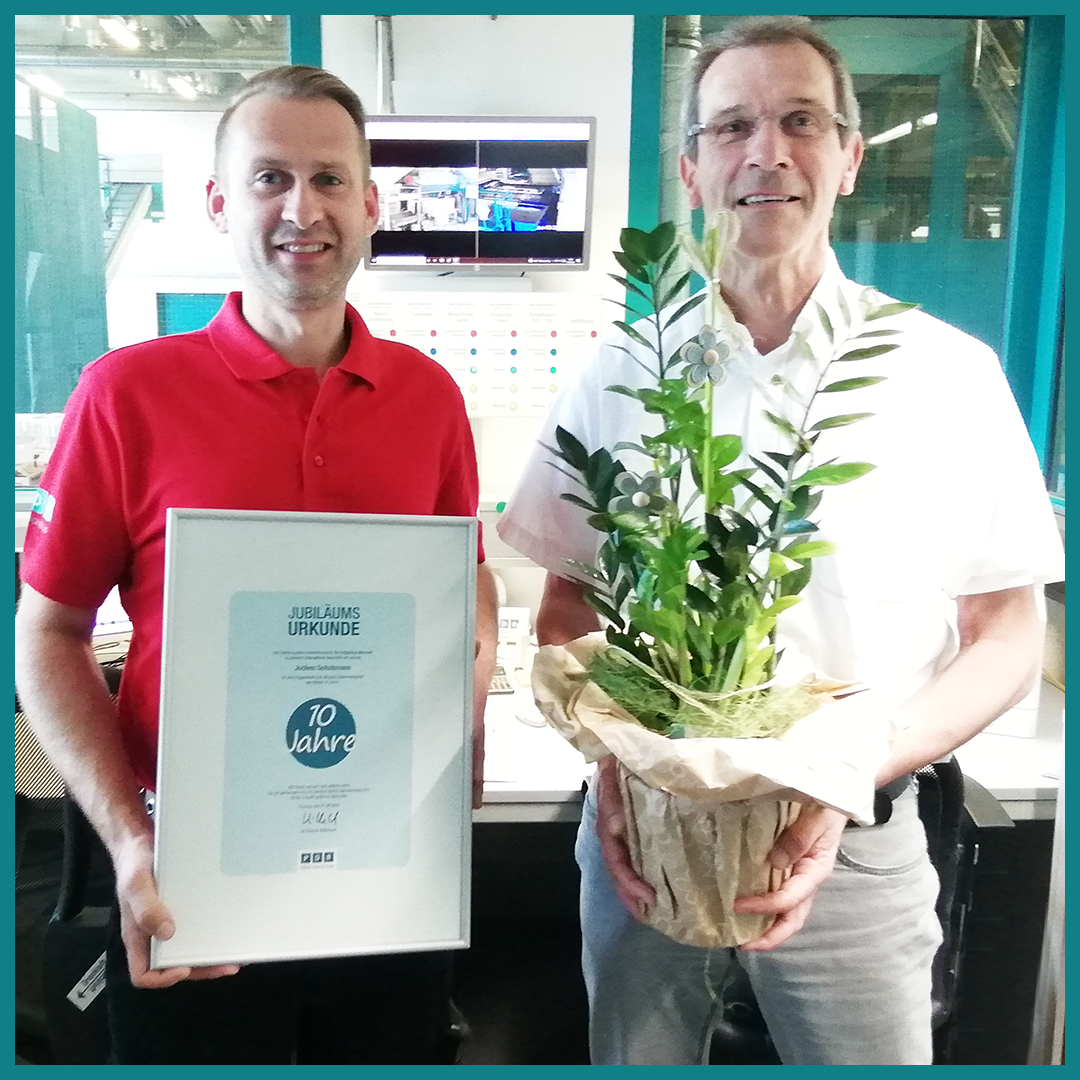 PDR-Geschäftsführer Dr. Thomas Hillebrand und der Jubilar