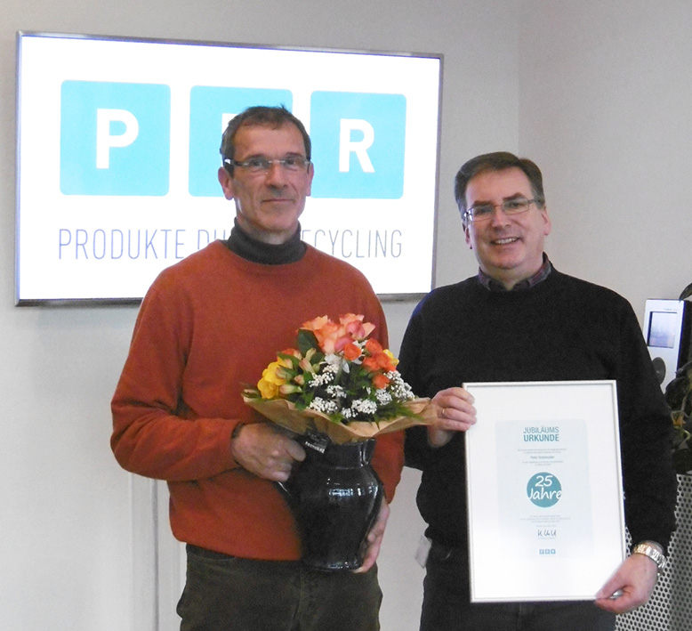 v. links: PDR-Geschäftsführer Dr. Thomas Hillebrand und Peter Schmeußer, PDR-Betriebsleitung